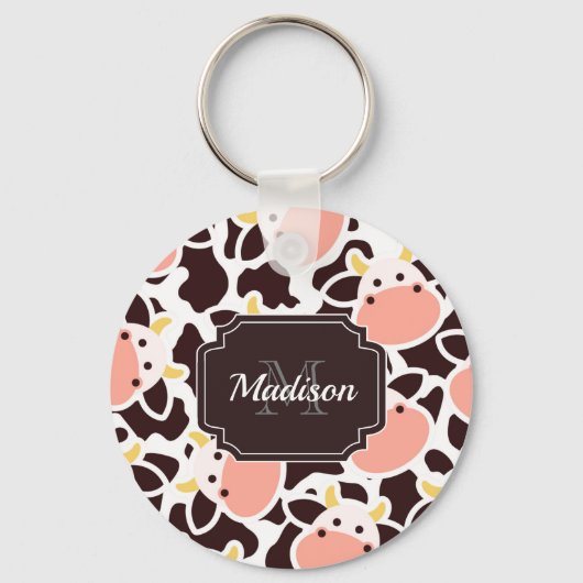 Cute Koe Pattern Sleutelhanger (Voorkant)