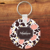 Cute Koe Pattern Sleutelhanger (Voorkant)