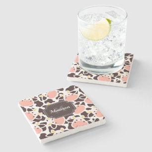 Cute Koe Pattern Stenen Onderzetter