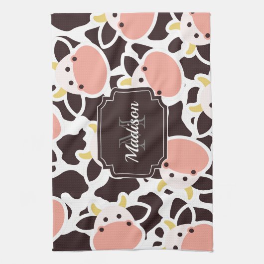 Cute Koe Pattern Theedoek (Verticaal)