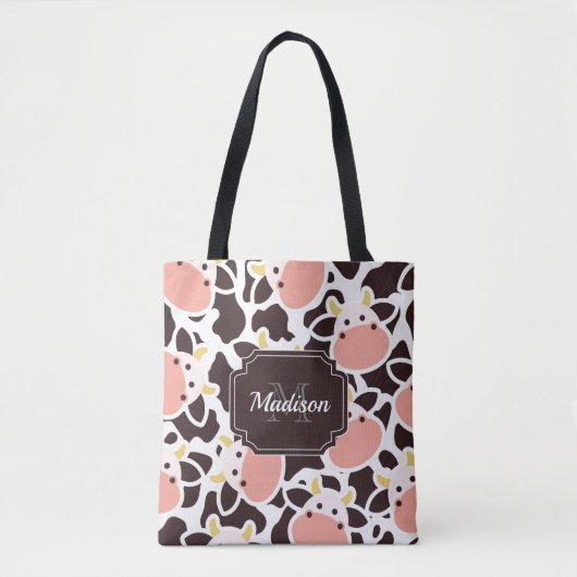 Cute Koe Pattern Tote Bag (Voorkant)