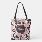 Cute Koe Pattern Tote Bag (Achterkant)