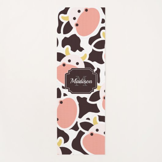 Cute Koe Pattern Yogamat (Voorkant)