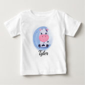 Cute Koe Personalized Baby T-Shirt (Voorkant)