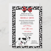 Cute Koe Print Baby shower Uitnodiging (Voorkant)