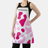 Cute Koe Print Girly Pink Custom Apron Schort (Insitu)