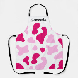 Cute Koe Print Girly Pink Custom Apron Schort