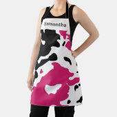 Cute Koe Print Girly roze Custom Apron Schort (Insitu)