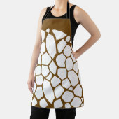 Cute Koe Print Waterverf Brown Apron Schort (Insitu)