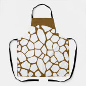 Cute Koe Print Waterverf Brown Apron Schort (Voorkant)