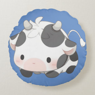 Cute Koe Rond Kussen