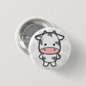 Cute Koe Ronde Button 3,2 Cm (Voorkant /achterkant)