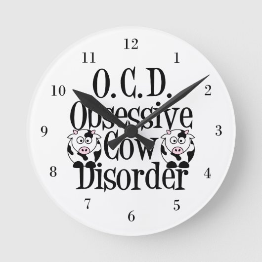 Cute Koe Ronde Klok (Voorkant)