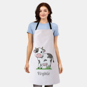 Cute Koe Roze Apron Schort (Gedragen)