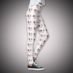 Cute Koe Roze Legging<br><div class="desc">Een Cute Koe patroon in cartoon stijl op een roze smokkel: een cadeauidee voor een vriendin of een persoon die van dieren houdt!</div>
