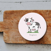 Cute Koe Roze Onderzetter