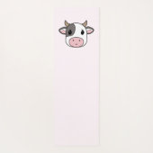 Cute Koe Roze Yoga Mat (Achterkant)