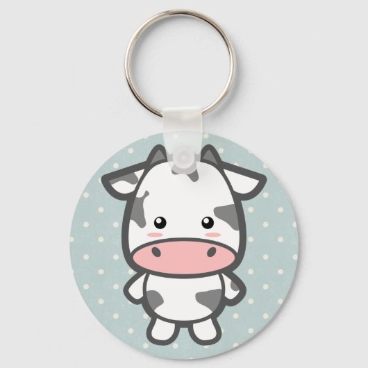 Cute Koe Sleutelhanger (Voorkant)
