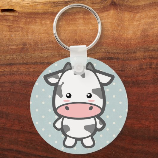 Cute Koe Sleutelhanger (Voorkant)