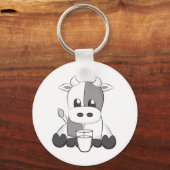 Cute koe - Vaquinha fofa Sleutelhanger (Voorkant)