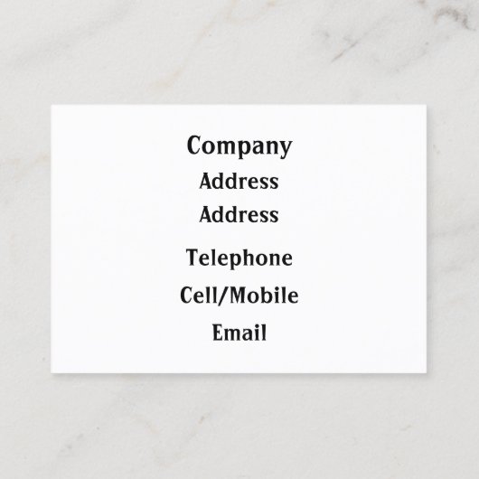 CUTE KOE VISITEKAARTJE (Achterkant)