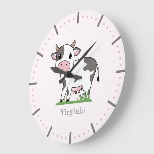 Cute Koe Wall Clock Grote Klok (Hoek)