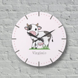 Cute Koe Wall Clock Grote Klok