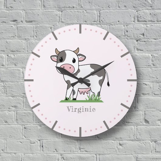 Cute Koe Wall Clock Grote Klok