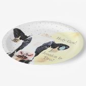 Cute Koe Wilde Dierengeel 2e verjaardag Papieren Bordje (Gekanteld)