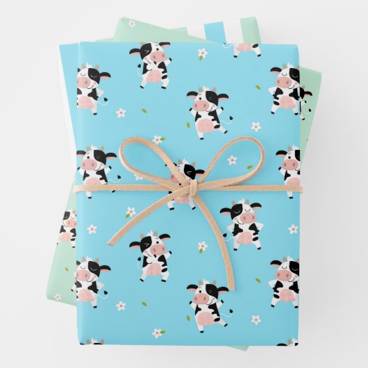 Cute Koe Wrapping Paper Set van 3 (In situ)