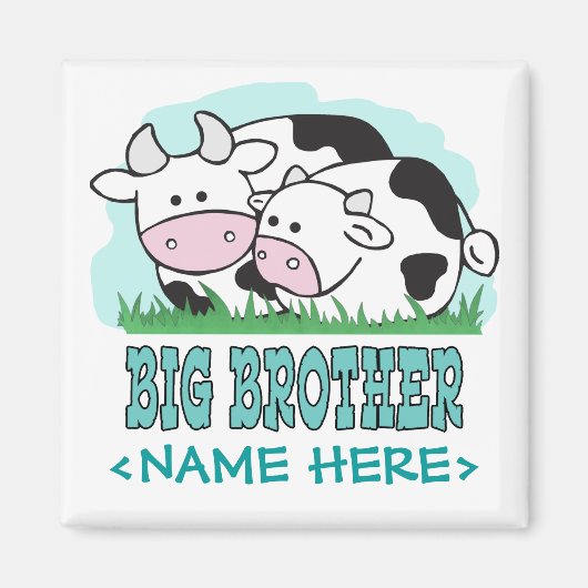 Cute Koeien Big Brother Magneet (Voorkant)