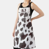 Cute Koeienhuid Pattern | Monogram Apron Schort (Insitu)