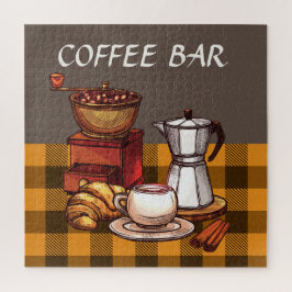 Cute koffiebar decor puzzel