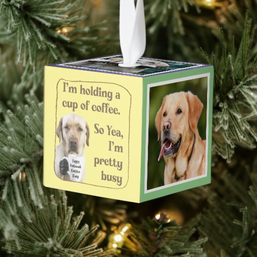 Cute koffiedrink Labrador, aangepast Decoratie (Boom)