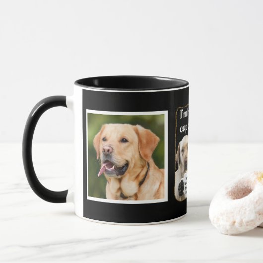 Cute koffiedrink Labrador, aangepast Mok (Met donut)