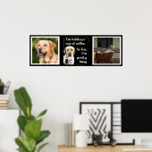 Cute koffiedrink Labrador, aangepast Poster (Thuiskantoor)