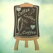 Cute-koffieetruitjes Raamsticker (Vel 3)
