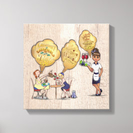 Cute koffiewinkel décor canvas afdruk