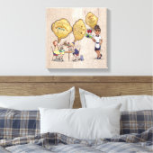 Cute koffiewinkel décor canvas afdruk (Insitu (Slaapkamer))