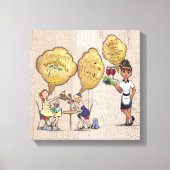 Cute koffiewinkel décor canvas afdruk (Voorkant)