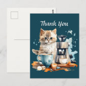 Cute koffiezaak bedankt of leveranciers  briefkaart (Voorkant / Achterkant)