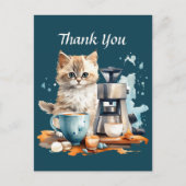 Cute koffiezaak bedankt of leveranciers  briefkaart (Voorkant)