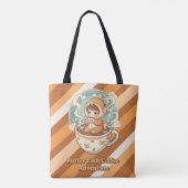 Cute Kogelvis Koffie & Leeskunst Tote Bag (Achterkant)