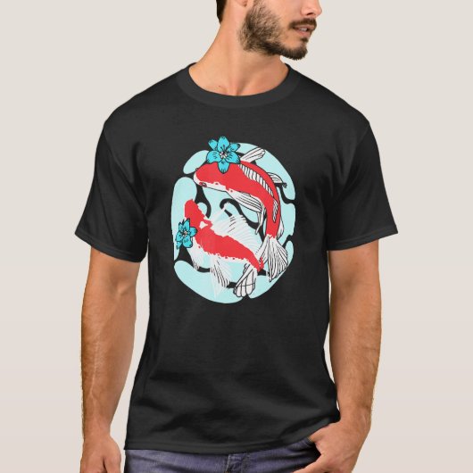Cute Koi Fish Couple Koi Cute Fish Pond T-shirt (Voorkant)