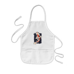 Cute Koi Fish met rode witte zwarte kleuren Kinder Schort