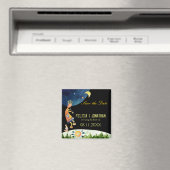 Cute Kokopelli Tribal Wedding Save the Date Magneet (Insitu (Vaatwasser))