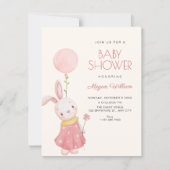 Cute konijn baby shower kaart (Voorkant)