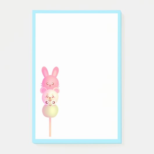 Cute Konijn, Beer En Kikker Dango Post-it® Notes (Voorkant)