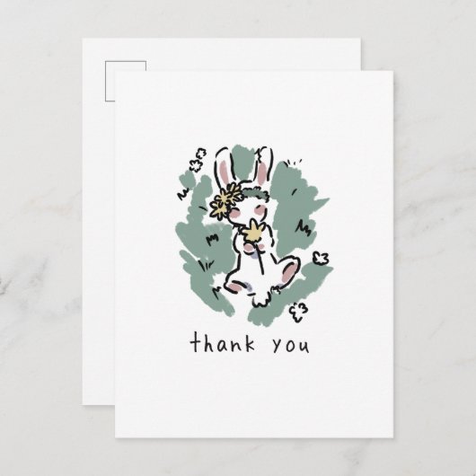 Cute konijn✨️ briefkaart (Voorkant / Achterkant)