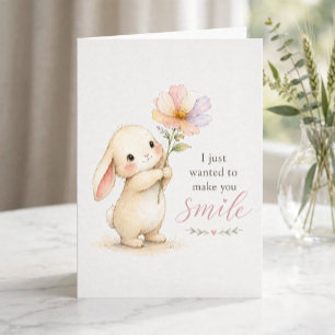 Cute Konijn Denk Aan Jou Kaart